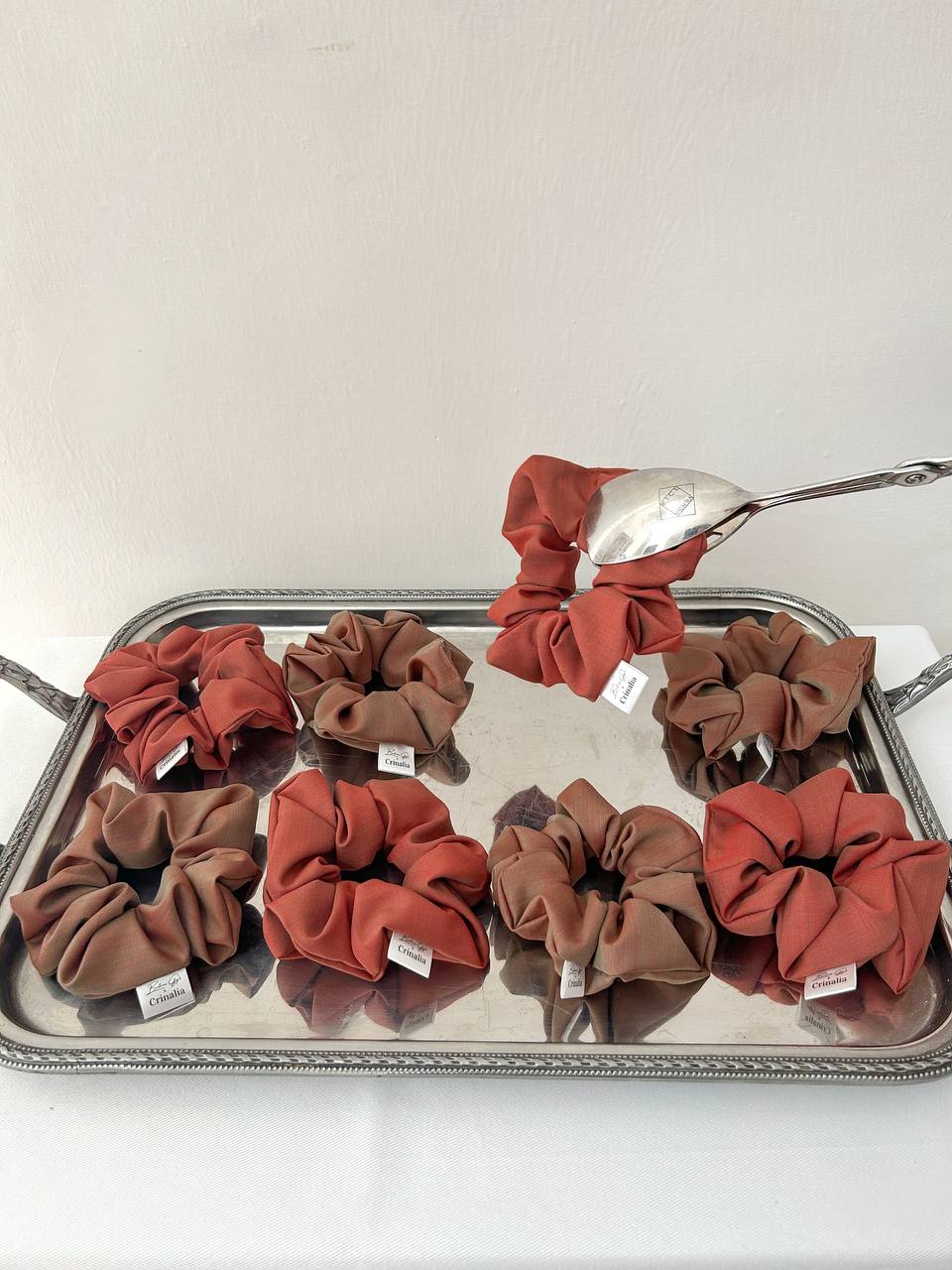Scrunchie in solar fabric - cinnamonš¤
