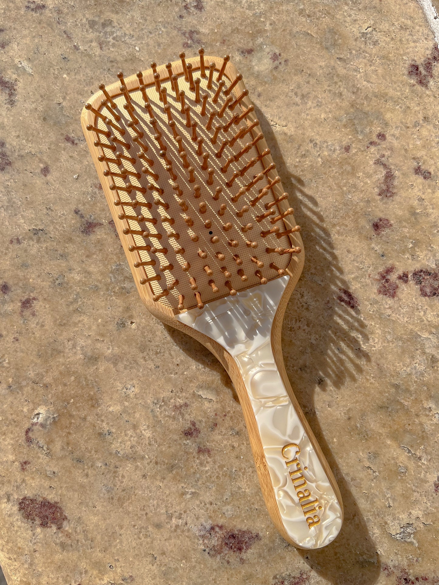 Bamboo Hair Brush in HONEY & CITRUS ZEST