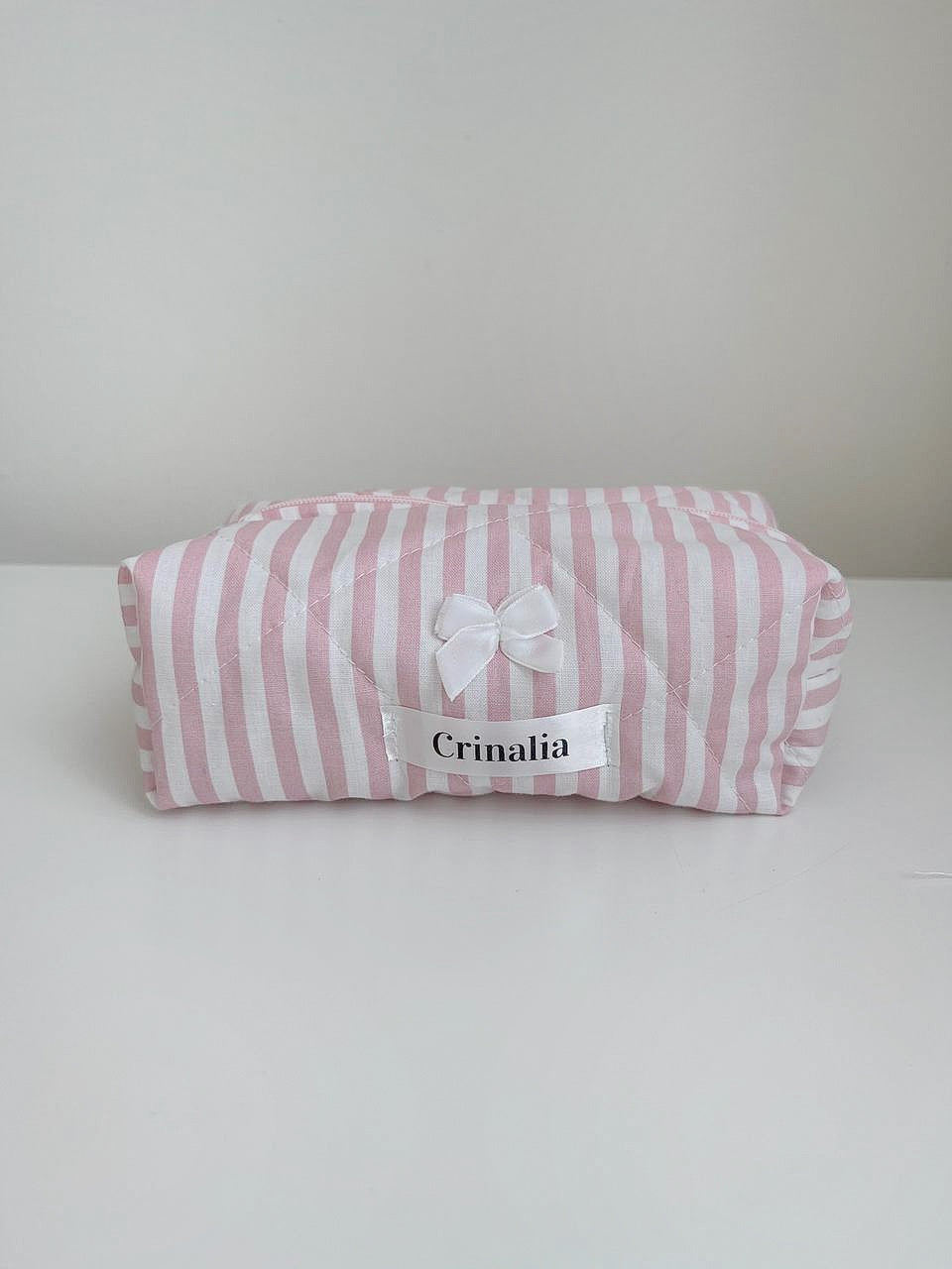 beauty bag - pink stripes 🌸🎀 (small size)