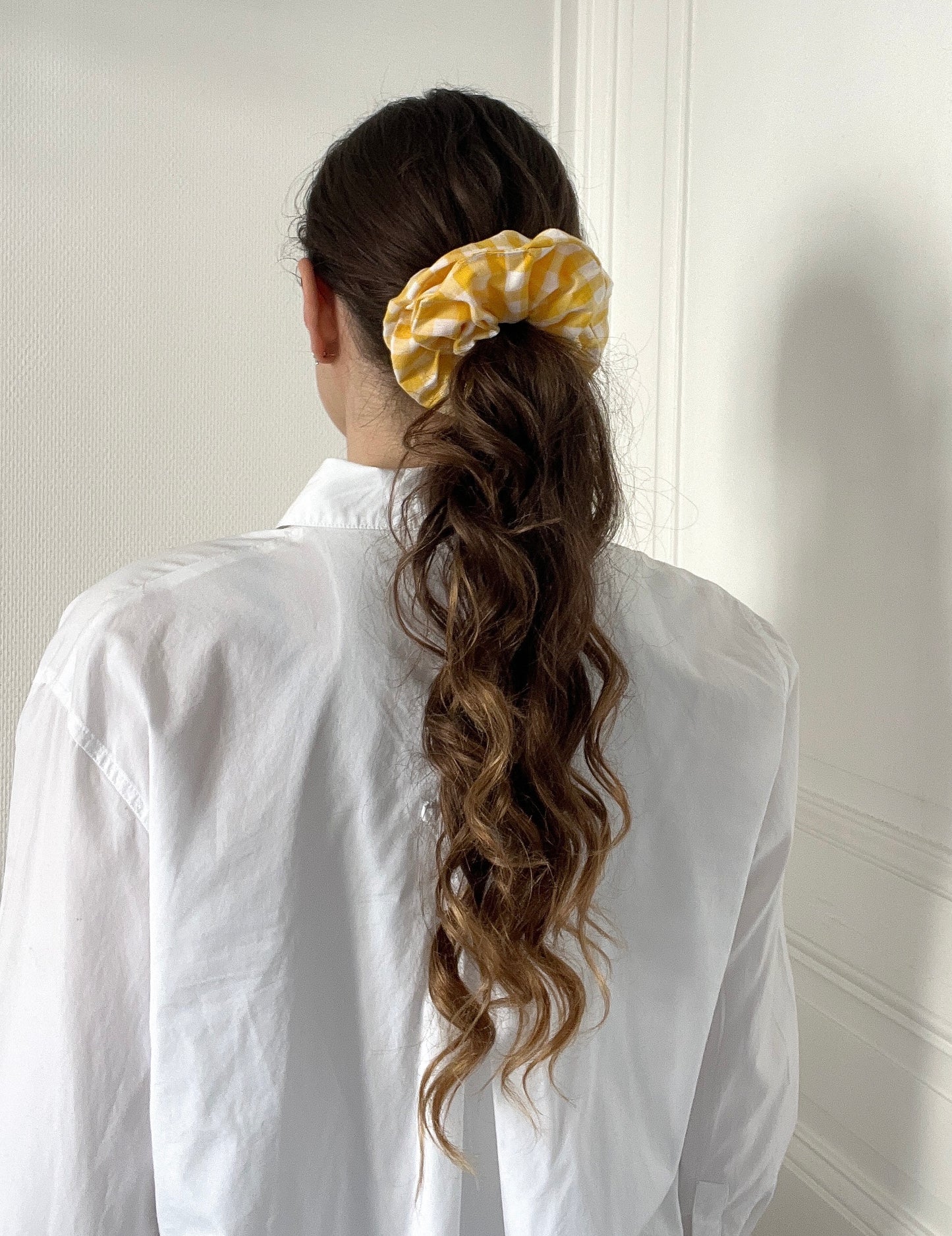 Scrunchie L - yellow gingham 💛