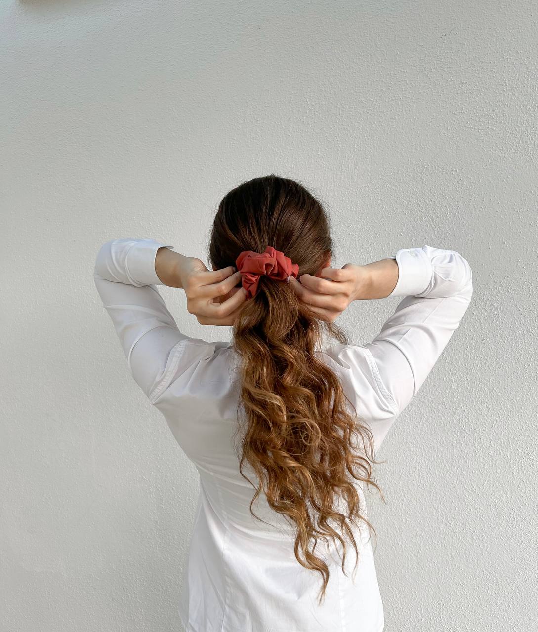 Scrunchie in solar fabric - cherry🍒